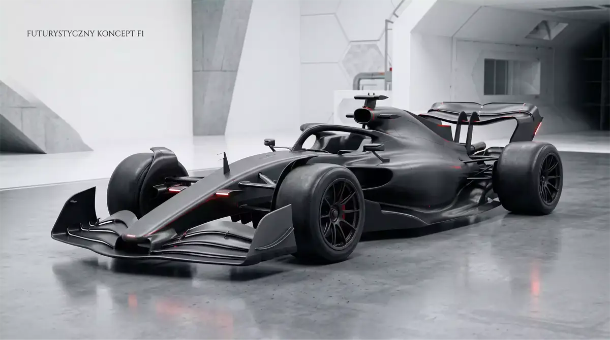 Bolid Formuły 1 sezonu 2026 z aktywną aerodynamiką i nowym systemem Overtake Mode