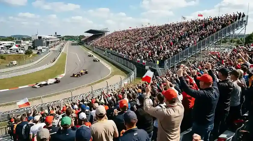 Wzrost globalnej bazy fanów Formuły 1 — trybuny Grand Prix wypełnione kibicami